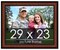 Photo Size Simple Brown Picture Frame - UV Acrylic, Foam Board Backing, Hanging Hardware